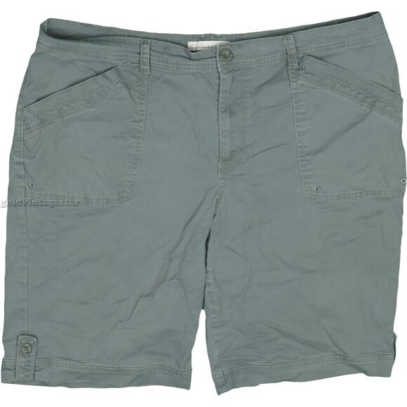 Gloria Vanderbilt Khaki Shorts 18 Chic Vintage Comfort - Picture 1 of 3